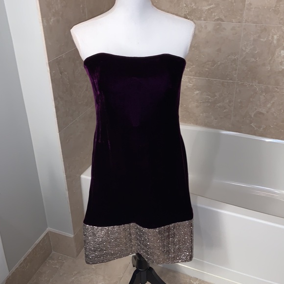 Badgley Mischka Strapless Cocktail Dress - Picture 2 of 14